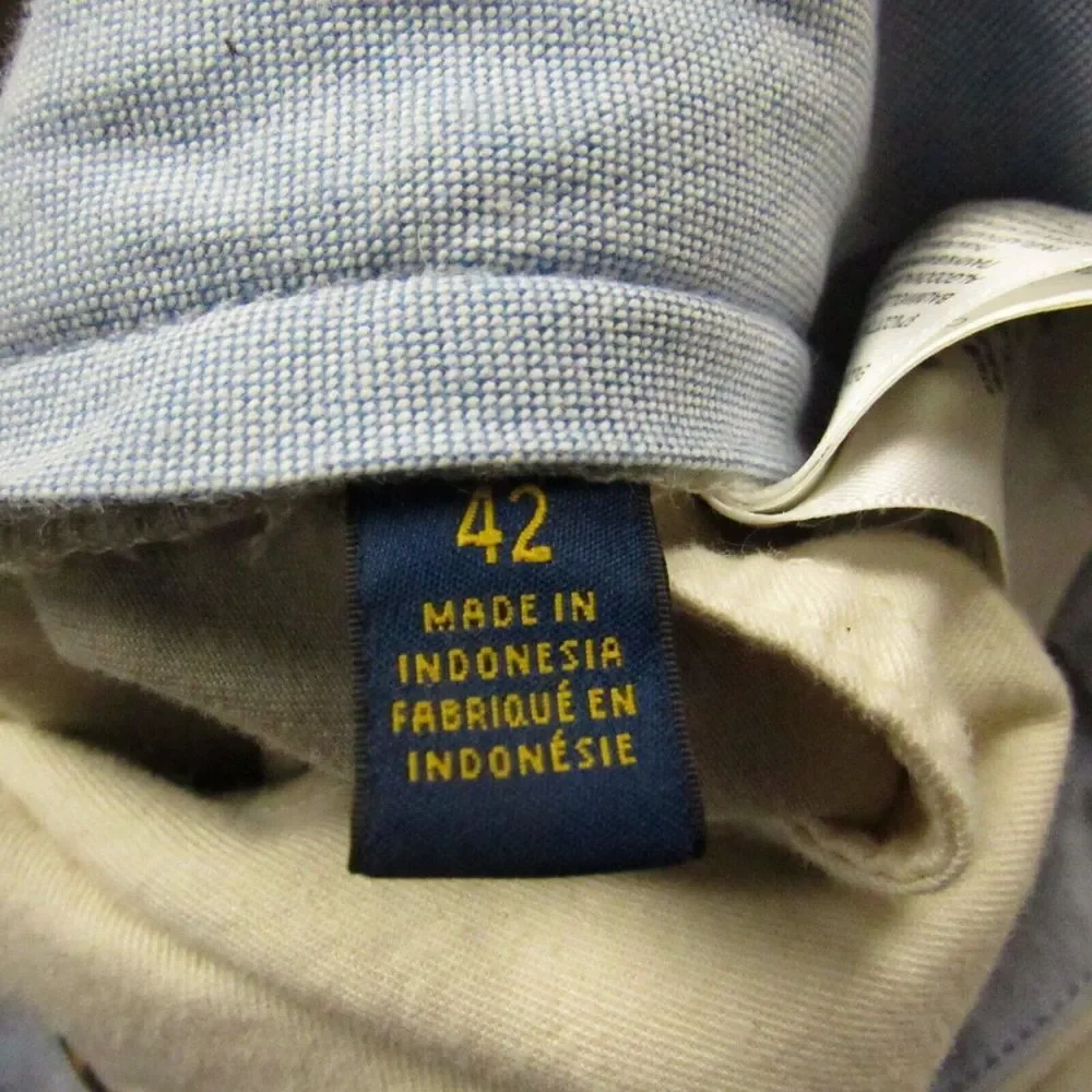 Polo Ralph Lauren Shorts Mens 42x9 Chino Beige Pony Logo‎ Stretch Classic Fit